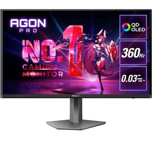 AGON AG276QSD 27in QD-OLED QHD 2560x1440 360Hz 0.03ms GTG Gaming Monitor HDR True Black 400 16:9 250Nits HDMI 2.1 USB HUB 
