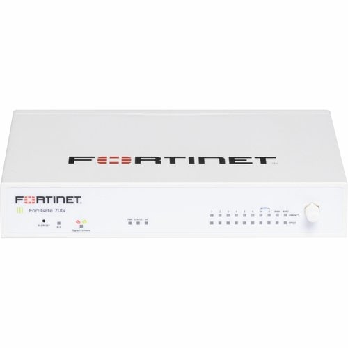 FortiGate 70G 10xGE RJ45 ports (Incl 7xInternal Ports, 2xWAN Ports, 1xDMZ Port)