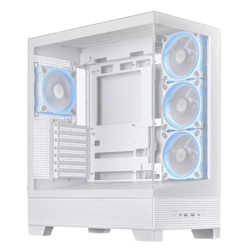 ASUS A31 PLUS Case - Mid Tower - ARGB - ATX, Micro-ATX, Mini-ITX, BTF - White
