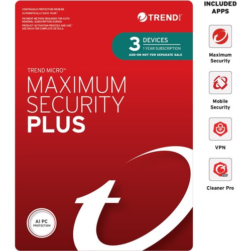 Maximum Security Plus (3 Devices) 1yr Add-on AR