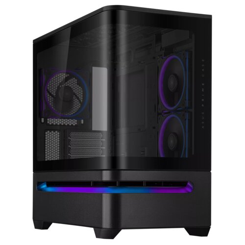 ASUS Prime AP202 MicroATX Case with Tempered Glass, ARGB (Black)