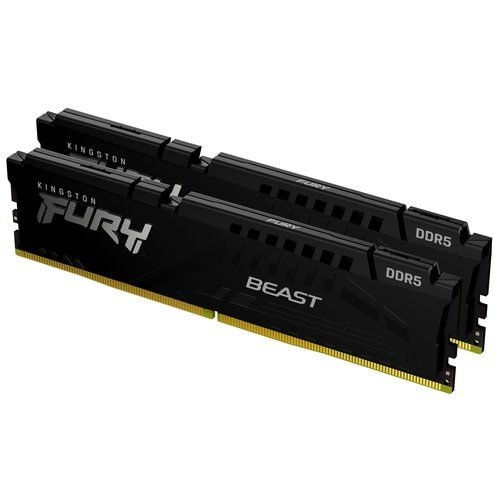 Kingston FURY Beast RAM Module - 64 GB (2 x 32GB) - DDR5-6000/PC5-48000 DDR5 SDRAM - 6000 MHz Single-rank Memory - CL36 - 