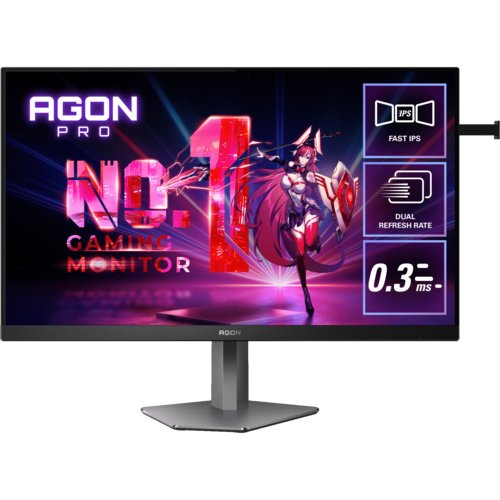 AGON AG276UZ 27in Fast IPS Dual Mode FHD 480Hz/UHD 240Hz Fast IPS 0.3ms HDR400 Premium Gaming Monitor HDMI 2.1 DP 2.1 USB 