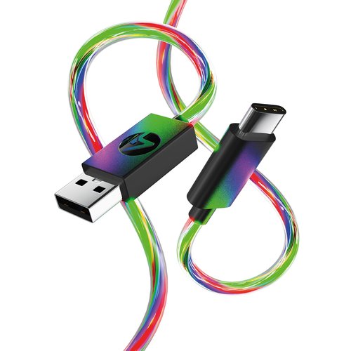 Play & Charge Cable (USB-C) Light Up LED - 3m - PS5, Nintendo Switch