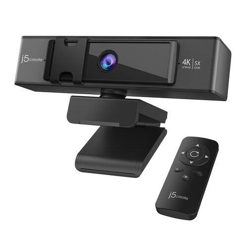 j5create JVCU435 Webcam - 8 Megapixel - 30 fps - Black, Silver - USB 2.0 Type A - 1 Each - 4K - 3840 x 2160 Video - CMOS S