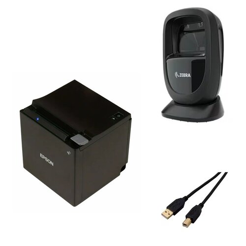 TM-M30III MOBILE POS DIRECT THERMAL PRINTER + DS9308-SR BLACK USB KIT