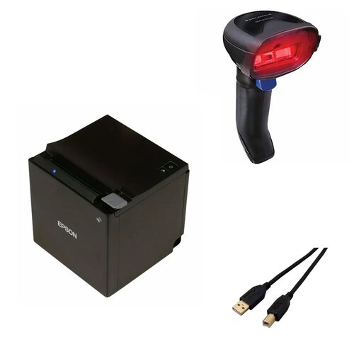 TM-M30III MOBILE POS DIRECT THERMAL PRINTER + QUICKSCAN QD2220 KIT LINEAR IMAGER USB-ONLY BLACK KIT