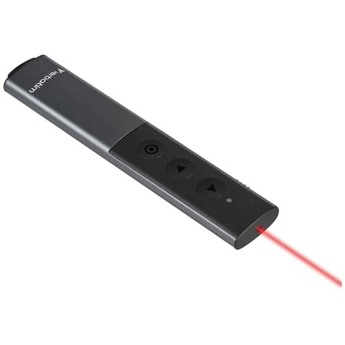 Verbatim Presentation Pointer - Radio Frequency - USB Type C, USB Type A - Laser - Grey - Wireless - 30 m - 2.40 GHz - Rec