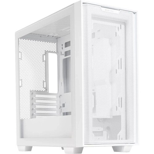 ASUS A21 PLUS White microATX case offers support for hidden-connector motherboards, 360 mm radiators and 380 mm graphics c