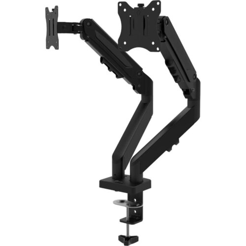 Ergonomic Dual Monitor Mount - Supports 17" to 32" monitors weighing up to 8 kg each