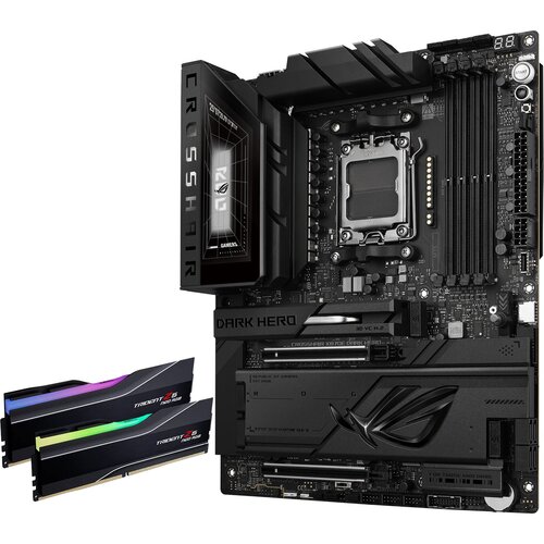 ROG Crosshair X870E DARK HERO AMD Motherboard + Trident Z5 Neo RGB DDR5 32GB 2x16GB (F5-6000J3636F16GX2-TZ5NR)