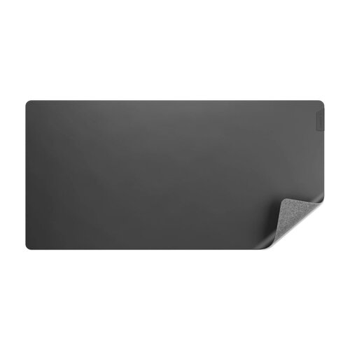 ALOGIC Duo Reversible Desk Mat with Premium Felt and Vegan Leather - Dark Grey/Black