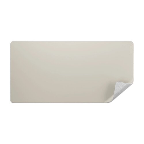ALOGIC Duo Reversible Desk Mat with Premium Felt and Vegan Leather - Light Grey/Vanilla