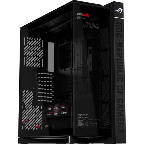 ASUS ROG Cronox GR801 Computer Case - EATX Full Tower - 9.2-inch LCD Screen - 400mm GPU Support - Dual 360mm Radiator Supp