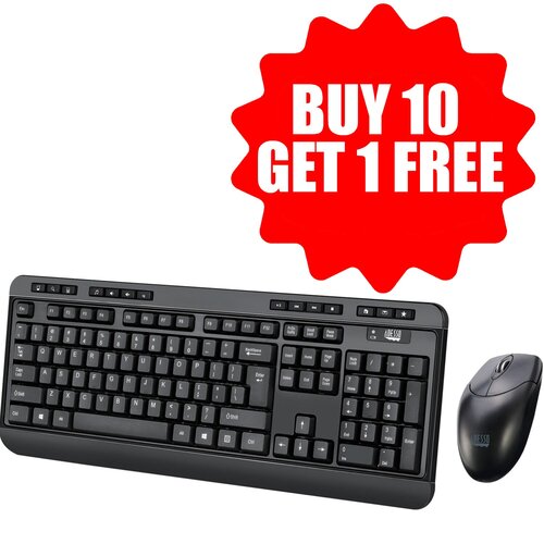 Wireless Desktop Keyboard & Mouse - Buy 10 Get 1 FREE