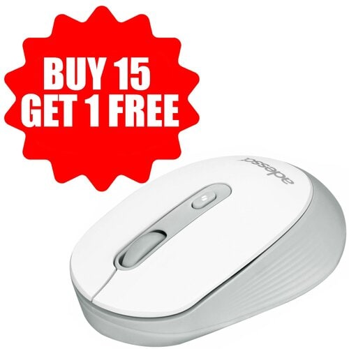 iMouse A30W Wireless Mouse with AI CoPilot Shortcut Button (White) - Buy 15 Get 1 FREE