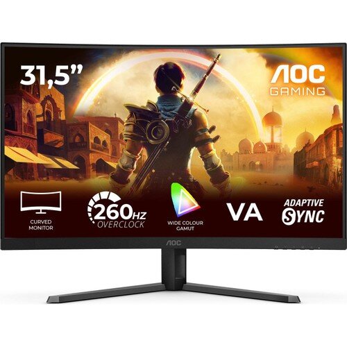 AOC C32G42ZE - 31.5" Curved VA FHD 1920x1080 - 260Hz (OC Native 240Hz) - 0.3ms MPRT - Adaptive Sync - HDR10 - HDMI 2.0 - D