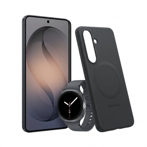 Samsung Galaxy S26 Enterprise Edition 256GB 12GB RAM - Black + Galaxy Watch8 (Bluetooth, 40 mm) - Graphite + Galaxy S26 Si