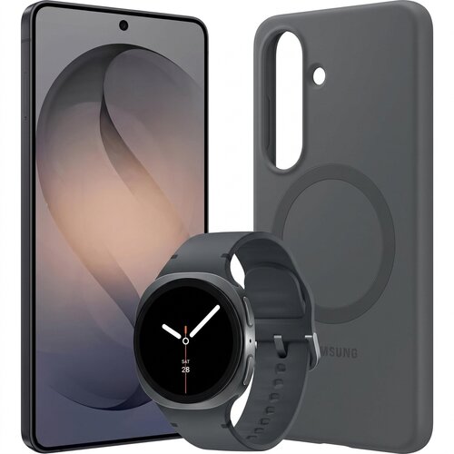 BUNDLE S26 ENT 12GB/256GB BLK+GLXY Watch8|44mm|BT Graphite+GLXY S26 SILICONE MAGNET PROTECTIVE CA