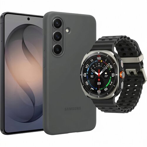 BUNDLE S26 ENT 12GB/56GB BLK+GLXY WATCH Ultra 2025 Titanium Silver+GLXY S26 SILICONE MAGNET PROTECTIVE CA