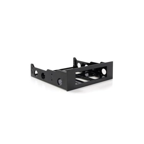 StarTech.com 3.5" to 5.25" Front Bay Mounting Bracket - Desktop Front Bay Adapter - Black - Plastic - 1 Each