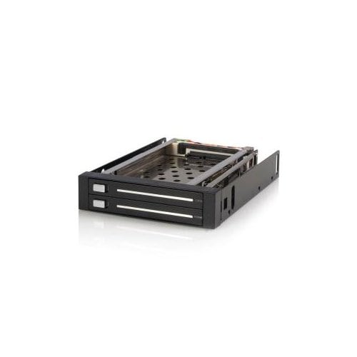 StarTech.com Drive Enclosure for 3.5" SATA/600 - Serial ATA/600 Host Interface Internal - Black - 2 x HDD Supported - 2 x 