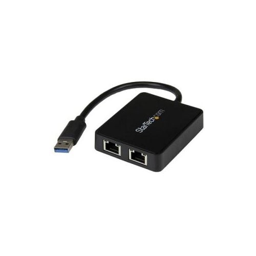 StarTech.com Gigabit Ethernet Adapter for PC - 10/100/1000Base-T - Desktop - USB - 2 Port(s) - 2 - Twisted Pair