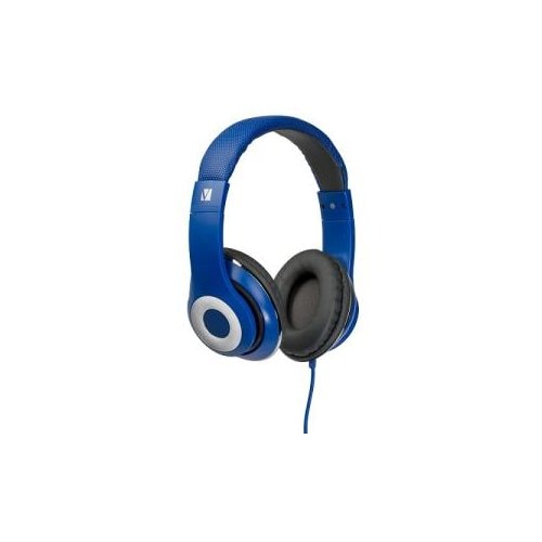 Verbatim Classic Wired Over-the-head Stereo Headset - Blue - Binaural - Circumaural - 32 Ohm - 20 Hz to 20 kHz - 120 cm Ca