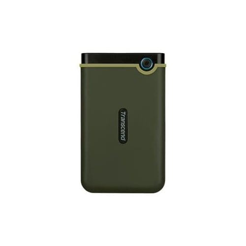 Transcend StoreJet 25M3 TS-2TSJ25M3G 2 TB Hard Drive - External - Military Green - USB 3.1 - 256-bit Encryption Standard