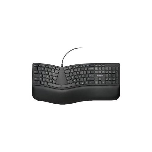 PRO FIT ERGONOMIC WIRED KEYBOARD - BLACK