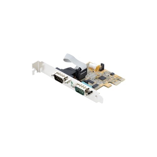 StarTech.com Serial Adapter - Low-profile Plug-in Card - PCI Express x1 - PC, Linux - 2 x Number of Serial Ports External