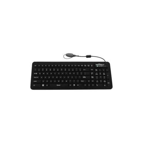 Seal Silk Glow# Silicone Keyboard Waterproof Backlit Black USB