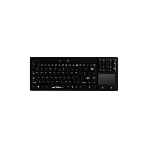 Seal Silk Glow# Silicone Keyboard w/ Touch Pad Waterproof Backlit Black USB
