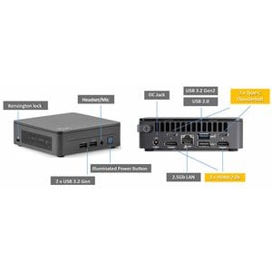 NUC13L3Kv5, Intel Core i5-1350P CPU, 2 x 8GB RAM, 256GB SSD, Windows 11 IoT Enterprise SAC, Microsoft Teams for Logitech V