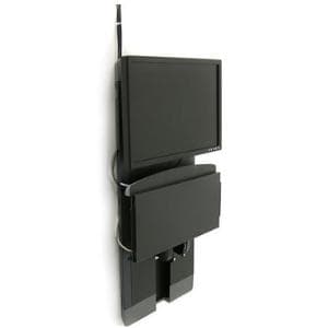 StyleView Low-Profile Keyboard & Monitor Mount Vertical Lift, High Traffic Area (Black)
