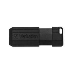 Verbatim PinStripe 32 GB USB Flash Drive - Black - 2 Year Warranty - 1 Each
