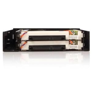 StarTech.com Drive Enclosure for 3.5" SATA/600 - Serial ATA/600 Host Interface Internal - Black - 2 x HDD Supported - 2 x 