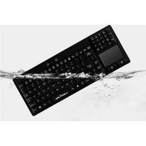 Seal Silk Glow# Silicone Keyboard w/ Touch Pad Waterproof Backlit Black USB