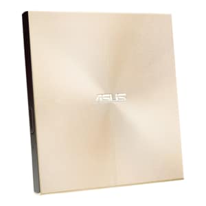 ASUS ZenDrive U9M Gold ultra-slim portable 8X DVD burner with M-DISC support for lifetime data backup compatible with USB 