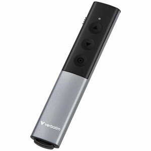 Verbatim Presentation Pointer - Radio Frequency - USB Type C, USB Type A - Laser - Grey - Wireless - 30 m - 2.40 GHz - Rec