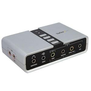 StarTech.com External Sound Box - 16 bit DAC Data Width - 7.1 Sound Channels - External - C-Media CM6206 - USB 2.0 - 48 kH