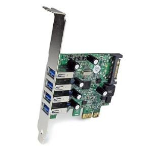 StarTech.com USB Adapter - PCI Express x1 - 5 GB/s - Plug-in Card - Green - TAA Compliant - UASP Support - 4 Total USB Por