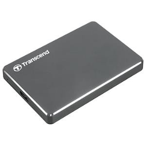Transcend StoreJet 25C3 2 TB Portable Hard Drive - 2.5" External - SATA - Iron Grey - Desktop PC Device Supported - USB 3.0