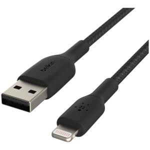 Belkin 15 cm Lightning/USB Data Transfer Cable - First End: Lightning - Second End: USB Type A - MFI - Black