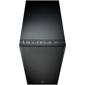 FSP CMT223S ATX SILENT OFFICE CASE BLACK, USB3.0 X2. TYPE-C X1, PRE-INSTALLED 120MM FAN X 4 , SUPPORT 300MM LENGTH VGA AND