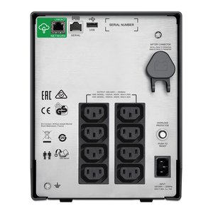 APC Smart-UPS C, Line Interactive, 1500VA, Tower, 230V, 8x IEC C13 outlets, SmartConnect port, USB and Serial communicatio