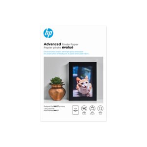 HP Advanced Glossy Photo Paper - 4" (101.60 mm) x 6" (152.40 mm) - 66 lb (29937.10 g) Basis Weight - Glossy - Quick Drying