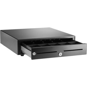 HP Cash Drawer - 2 Media Slot - 3 Lock Position - Printer Driven - Black - 4.30" (109.22 mm) Height x 16.30" (414.02 mm) W