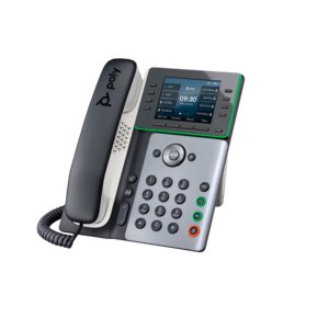 Poly Edge E350 IP Phone - Corded - Corded/Cordless - Wi-Fi, Bluetooth - Desktop, Wall Mountable - Black - VoIP - IEEE 802.
