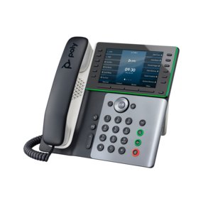 Poly Edge E550 IP Phone - Corded - Corded - NFC, Wi-Fi, Bluetooth - Desktop - VoIP - IEEE 802.11a/b/g/n - 2 x Network (RJ-
